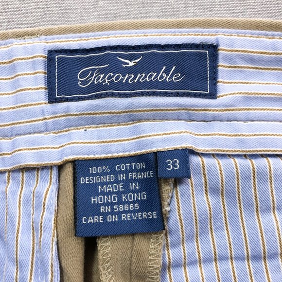 Faconnable Pleated Traveler's Chino Pant 33x30 - Picture 7 of 8